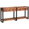Stoliki konsolowe z półką 2 pcs Wielokolorowe 161 x 33 x 75 cm