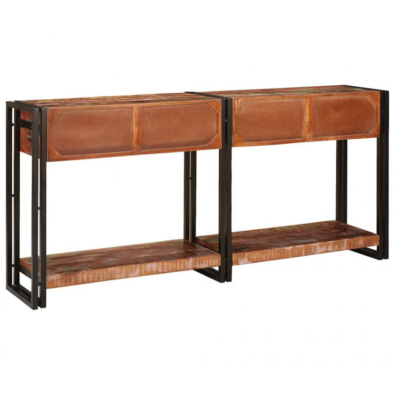 Stoliki konsolowe z półką 2 pcs Wielokolorowe 161 x 33 x 75 cm