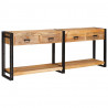 Stoliki konsolowe 2 pcs Brązowy 200 x 33 x 75 cm Drewno z mango