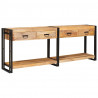 Stoliki konsolowe 2 pcs Brązowy 200 x 33 x 75 cm Drewno z mango