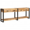 Stoliki konsolowe 2 pcs Brązowy 200 x 33 x 75 cm Drewno z mango