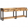 Stoliki konsolowe 2 pcs Brązowy 200 x 33 x 75 cm Drewno z mango