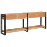 Stoliki konsolowe 2 pcs Brązowy 200 x 33 x 75 cm Drewno z mango