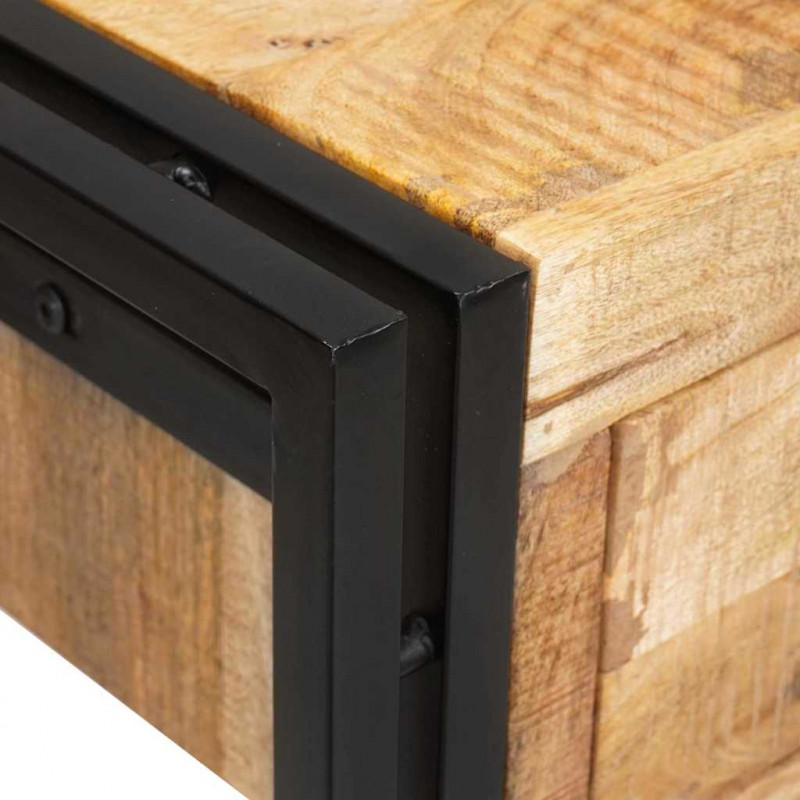 Stoliki konsolowe 2 pcs Brązowy 200 x 33 x 75 cm Drewno z mango