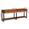 Stoliki konsolowe 2 pcs Wielokolorowe Lite Drewno Recyklingowe