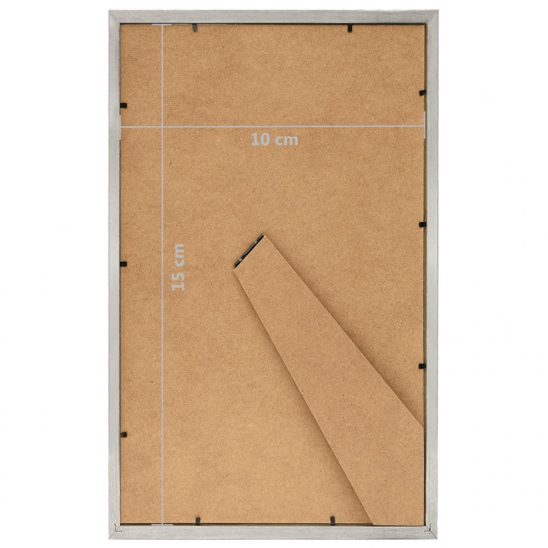 Ramki na zdjęcia, 3 szt., stołowe, srebrne, 10x15 cm, MDF