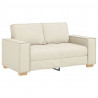 Zestaw Sof 3 pcs Beżowy 220 x 80 x 84 cm Tkanina lniana