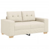 Sofa 3 pcs Beżowy 221 x 80 x 80 cm Tkanina lniana