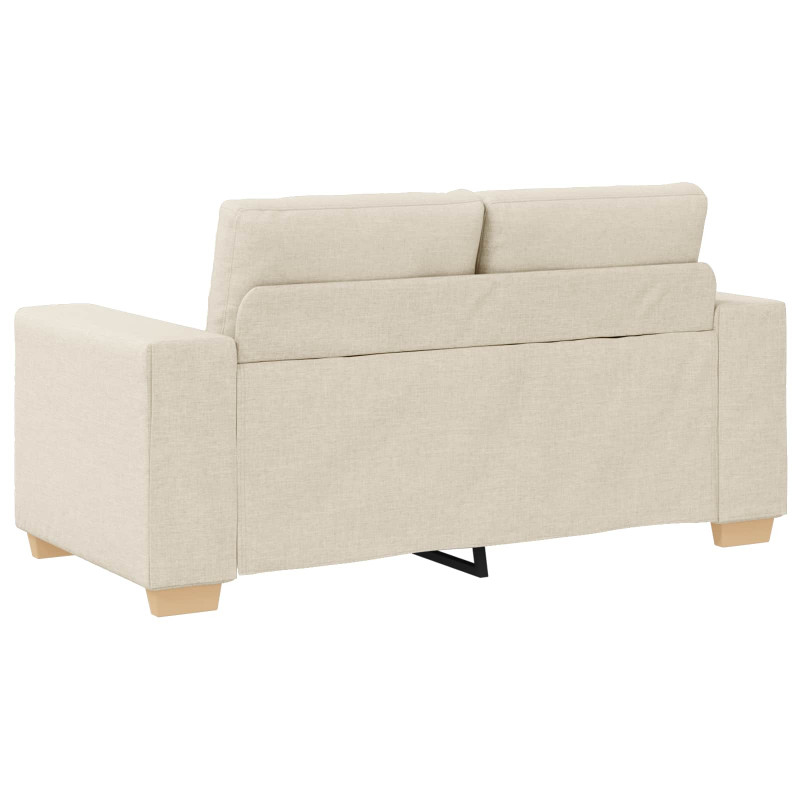 Sofa 3 pcs Beżowy 221 x 80 x 80 cm Tkanina lniana