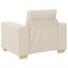 Sofa 3 pcs Beżowy 221 x 80 x 80 cm Tkanina lniana