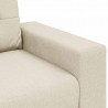 Sofa 3 pcs Beżowy 221 x 80 x 80 cm Tkanina lniana