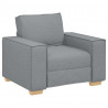 Sofa 3 pcs Jasnoszary 220 x 80 x 84 cm Tkanina lniana