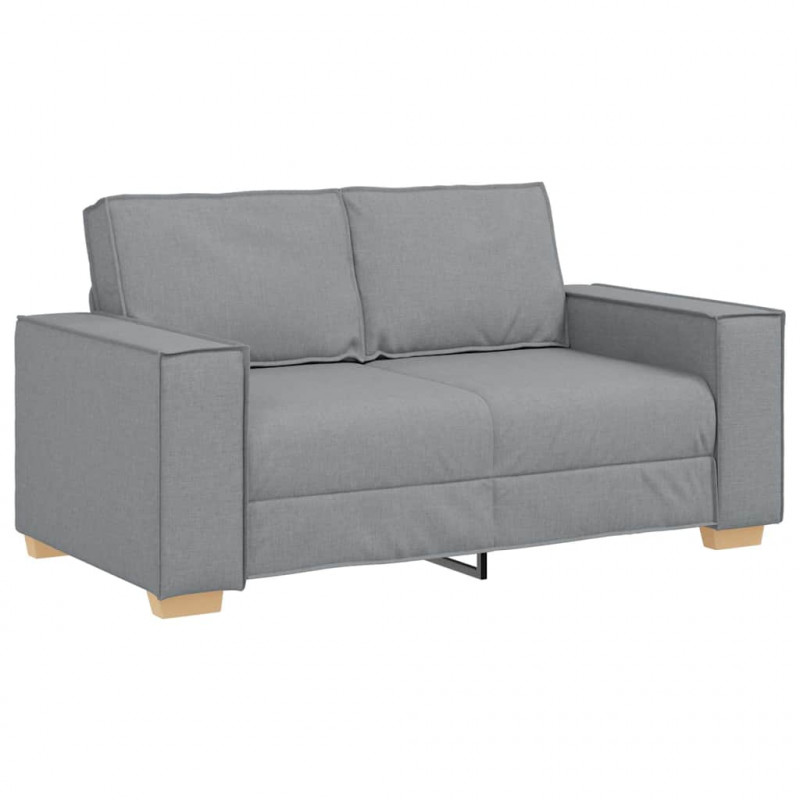 Sofa 3 pcs Jasnoszary 220 x 80 x 84 cm Tkanina lniana