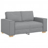 Sofa 3 pcs Jasnoszary 220 x 80 x 84 cm Tkanina lniana