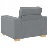 Sofa 3 pcs Jasnoszary 220 x 80 x 84 cm Tkanina lniana