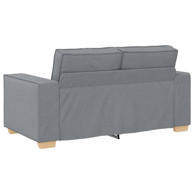 Sofa 3 pcs Jasnoszary 220 x 80 x 84 cm Tkanina lniana