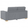 Sofa 3 pcs Jasnoszary 220 x 80 x 84 cm Tkanina lniana