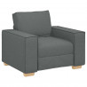 Sofa 3 pcs Ciemnoszary 220 x 80 x 84 cm Tkanina lniana