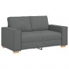 Sofa 3 pcs Ciemnoszary 220 x 80 x 84 cm Tkanina lniana