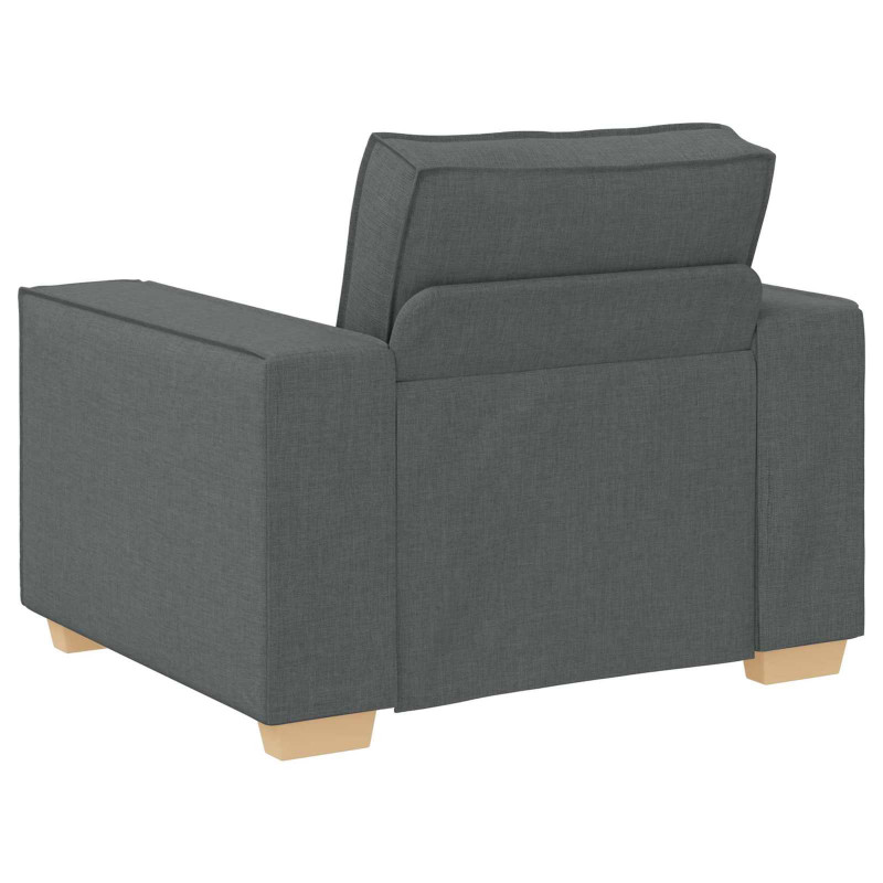 Sofa 3 pcs Ciemnoszary 220 x 80 x 84 cm Tkanina lniana