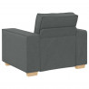 Sofa 3 pcs Ciemnoszary 220 x 80 x 84 cm Tkanina lniana
