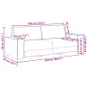 Sofa 3 pcs Czarny 220 x 80 x 84 cm Tkanina lniana