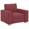 Sofa 3 pcs Czerwone wino 220 x 80 x 84 cm Tkanina lniana