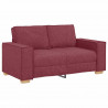 Sofa 3 pcs Czerwone wino 220 x 80 x 84 cm Tkanina lniana
