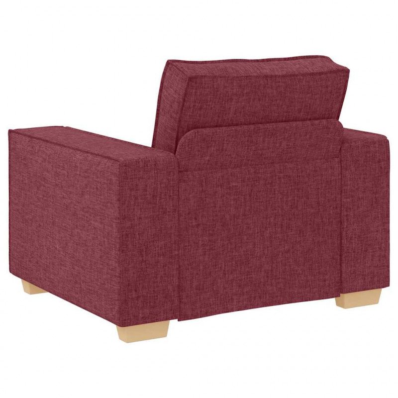 Sofa 3 pcs Czerwone wino 220 x 80 x 84 cm Tkanina lniana