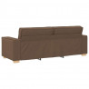 Sofa 3 pcs Brązowy 220 x 80 x 84 cm Tkanina lniana