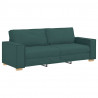 Sofa 3 pcs Ciemna zieleń 220 x 80 x 84 cm Tkanina lniana