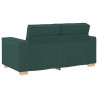 Sofa 3 pcs Ciemna zieleń 220 x 80 x 84 cm Tkanina lniana