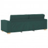 Sofa 3 pcs Ciemna zieleń 220 x 80 x 84 cm Tkanina lniana