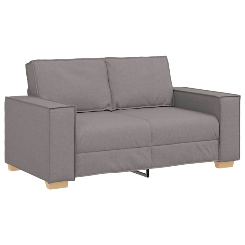 Sofa 3 pcs Ciemnoszary 220 x 80 x 84 cm Tkanina lniana