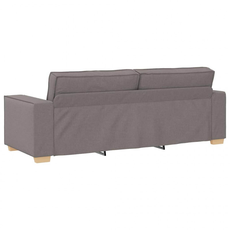 Sofa 3 pcs Ciemnoszary 220 x 80 x 84 cm Tkanina lniana
