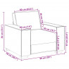 Sofa 3 pcs Ciemnoszary 220 x 80 x 84 cm Tkanina lniana