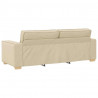 Sofa 3 pcs Kremowy 220 x 80 x 84 cm Tkanina lniana