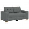 Sofa 3 pcs Ciemnoszary 221 x 80 x 80 cm Tkanina lniana