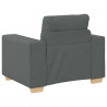 Sofa 3 pcs Ciemnoszary 221 x 80 x 80 cm Tkanina lniana