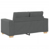 Sofa 3 pcs Ciemnoszary 221 x 80 x 80 cm Tkanina lniana