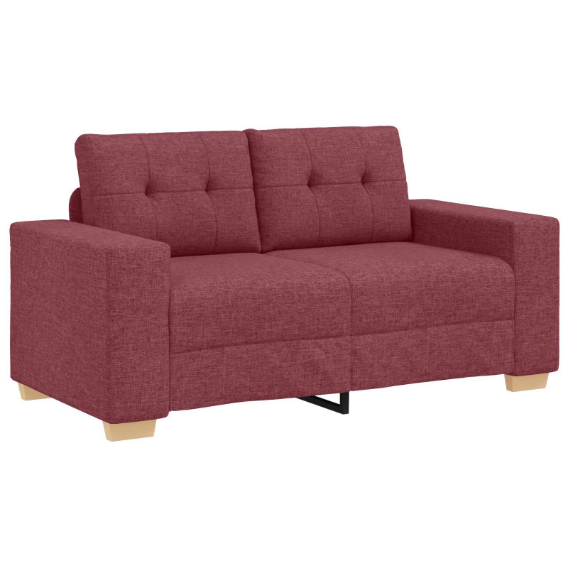 Sofa 3 pcs Czerwony Wiatr 221 x 80 x 80 cm Tkanina lniana