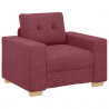 Sofa 3 pcs Czerwony Wiatr 221 x 80 x 80 cm Tkanina lniana