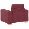 Sofa 3 pcs Czerwony Wiatr 221 x 80 x 80 cm Tkanina lniana