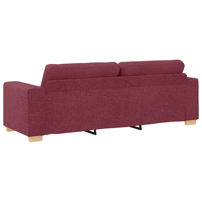 Sofa 3 pcs Czerwony Wiatr 221 x 80 x 80 cm Tkanina lniana