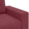 Sofa 3 pcs Czerwony Wiatr 221 x 80 x 80 cm Tkanina lniana