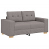 Sofa 3 pcs Ciemnoszary 221 x 80 x 80 cm Tkanina lniana