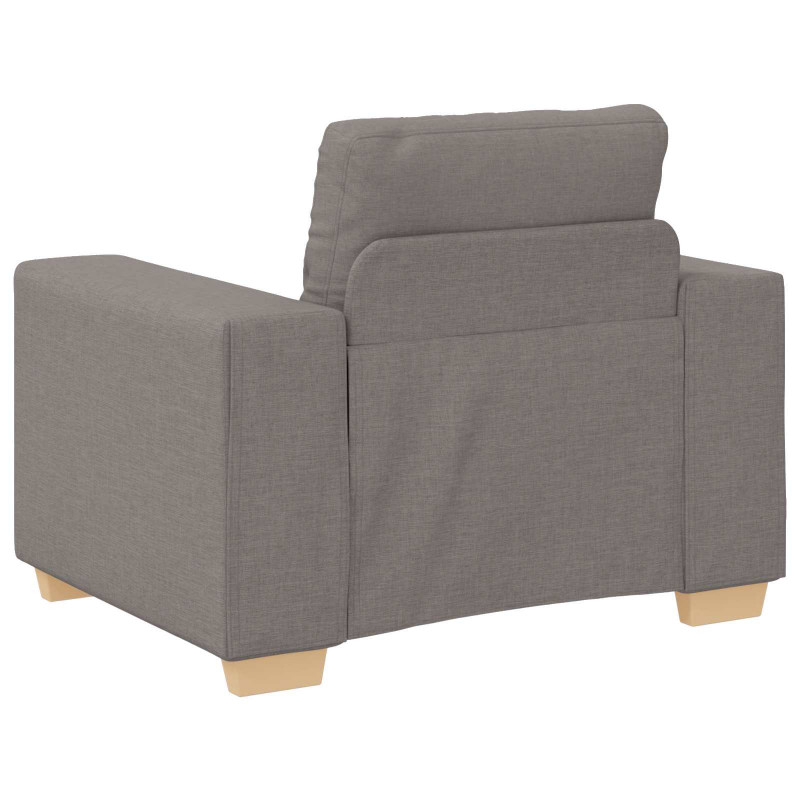 Sofa 3 pcs Ciemnoszary 221 x 80 x 80 cm Tkanina lniana