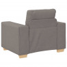 Sofa 3 pcs Ciemnoszary 221 x 80 x 80 cm Tkanina lniana