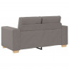 Sofa 3 pcs Ciemnoszary 221 x 80 x 80 cm Tkanina lniana