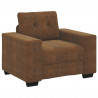 Sofa 3 pcs Brązowy 221 x 80 x 80 cm Tkanina lniana